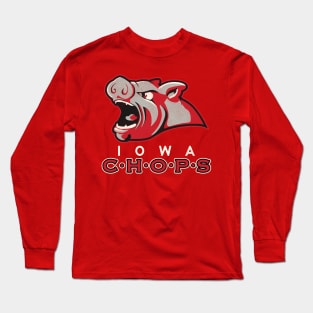 Defunct Iowa Chops Hockey Team Long Sleeve T-Shirt